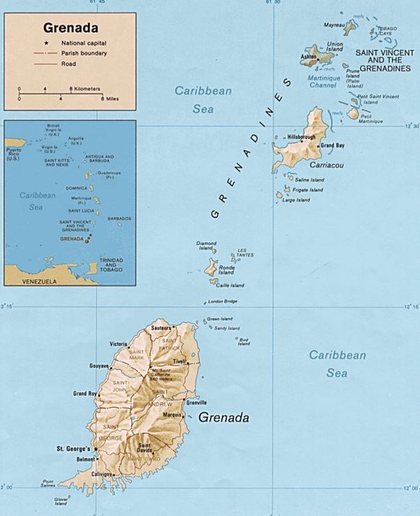 Grenada Map From Wikipedia – Laeo United States